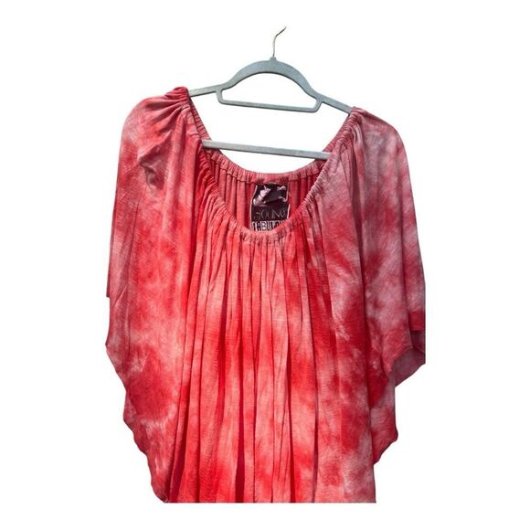 Young Fabulous & Broke Coral Tie-Dye Top size medium boho hippie oversized - Picture 4 of 5